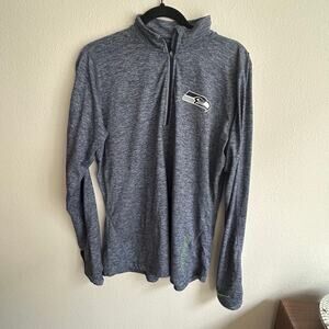 NFL Nike Seahawks Blue Heathered Long Sleeve 1/2‎ Zip XL